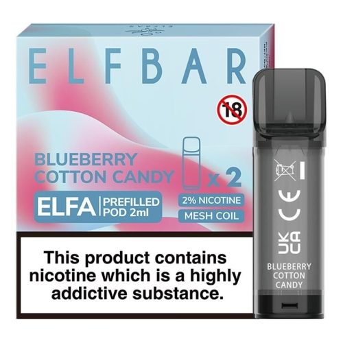 elf bar elfa prefilled pods 2 pack blueberry cotton candy