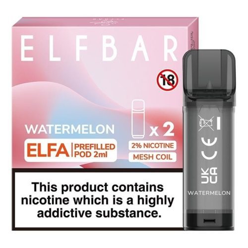 elf bar elfa prefilled pods 2 pack watermelon 537143