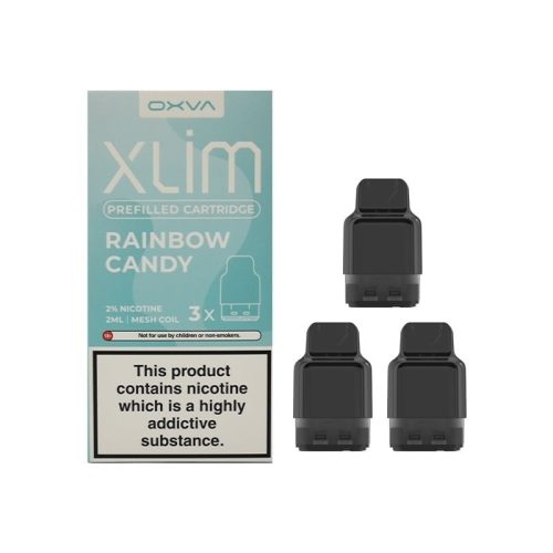 oxva xlim prefilled pods 3 pack rainbow candy